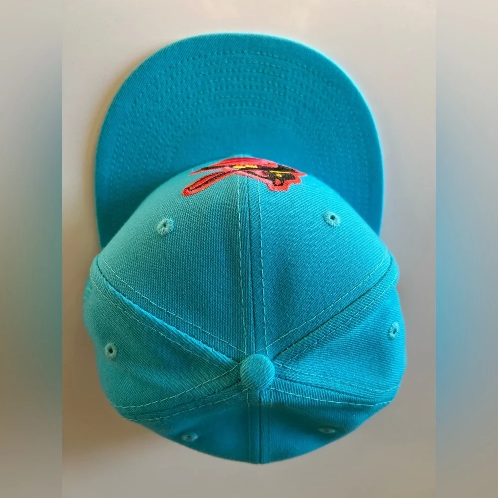 New Era Baltimore Orioles Fitted - Teal / Blue w/ Yellow UV - size 7 1/8 - Picture 7 of 10